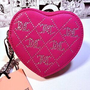 JUICY COUTURE RASPBERRY TART CRYSTAL CRUSH HEART ZA WALLET